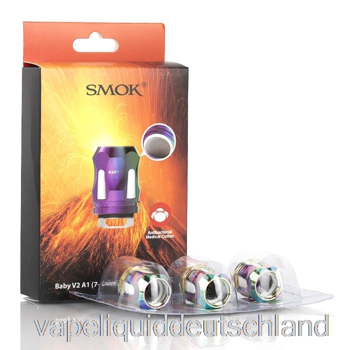 Smok TFV8 Baby V2 Ersatzspulen 0,17 Ohm Baby V2 A1 Einzelspulen (Regenbogen) Vape Deutschland